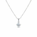 Linda's Look Six-Prong Solitaire Zircon Pendant Necklace, 18K Gold Plated