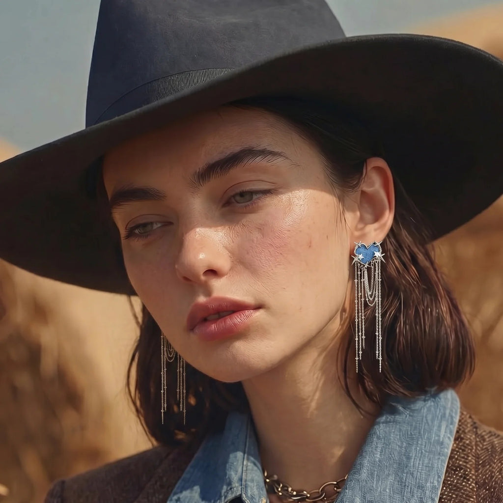 Linda's Look — Starfall Heart Earrings by Linda's Look