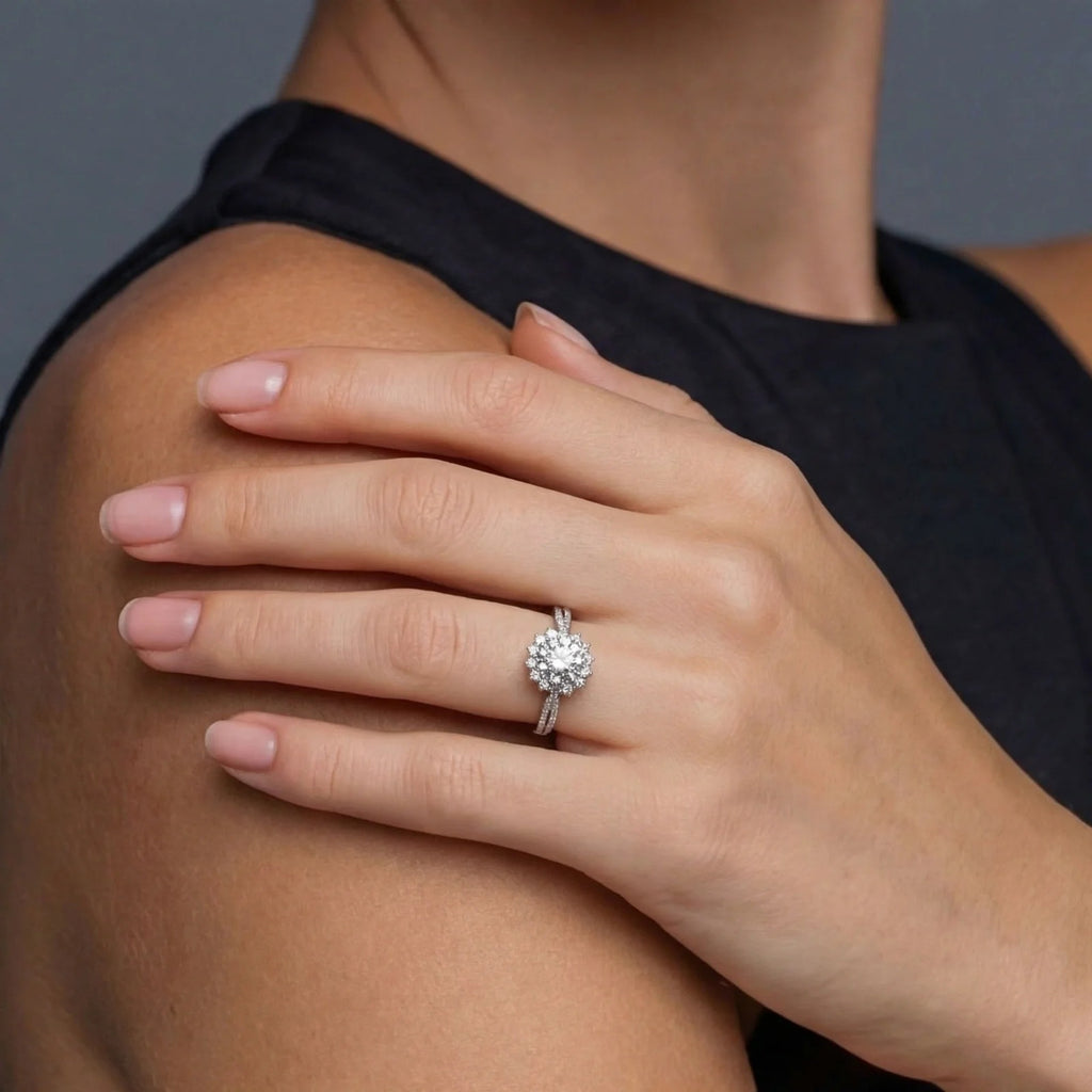 Linda's Look — Stellar Halo Moissanite Ring by Linda's Look