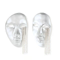 Linda's Look — Surreal Face Chain Earrings by Linda's Look