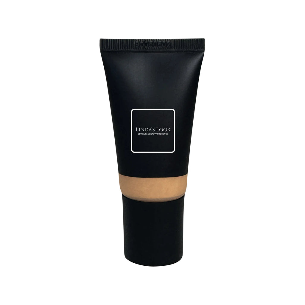 Linda's Look Tinted Moisturizer in Seashell, lightweight hydrating tinted moisturizer tube, front view on white background