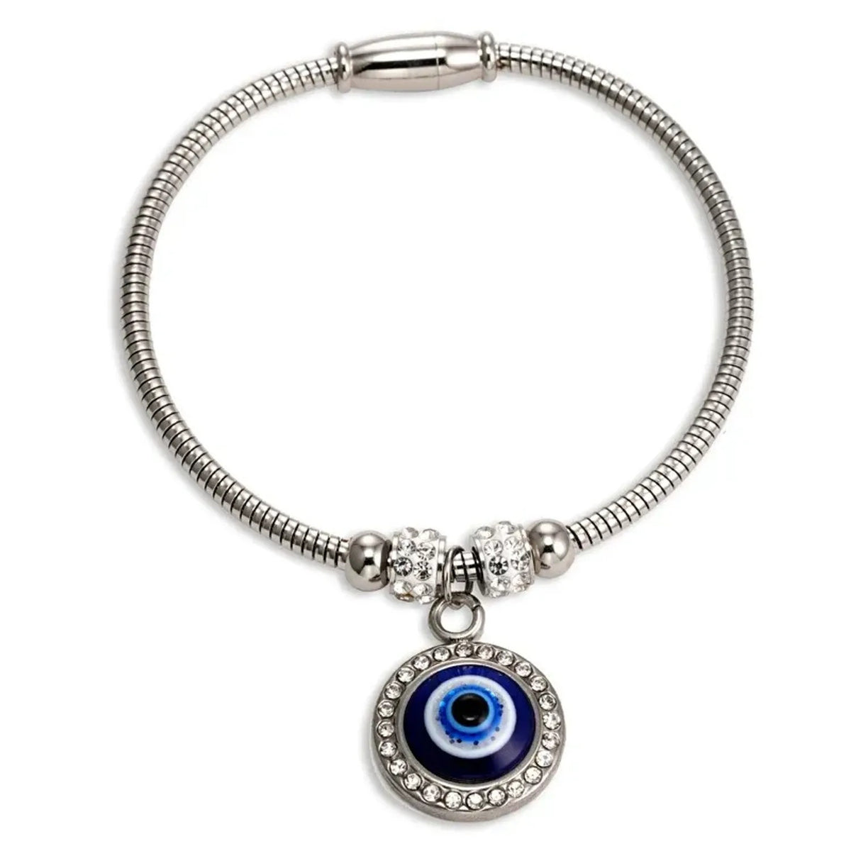 Turkish Evil Eye Bracelet & Bangle in Titanium Steel - Gold Bracelets for Women