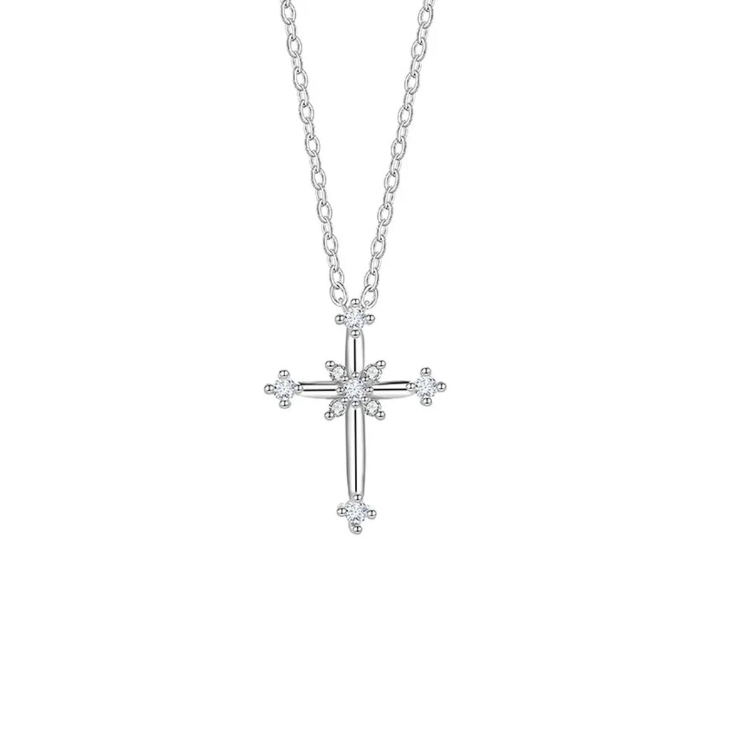 Linxi Pave Cross Collarbone Necklace