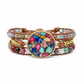 Lunar Moon — Natural Stone Genuine Leather Multi-Layer Bracelet for Women
