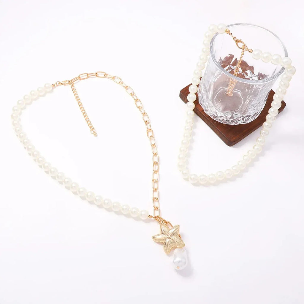 Luxury Double-Layer Stacked Starfish Pendant Necklace