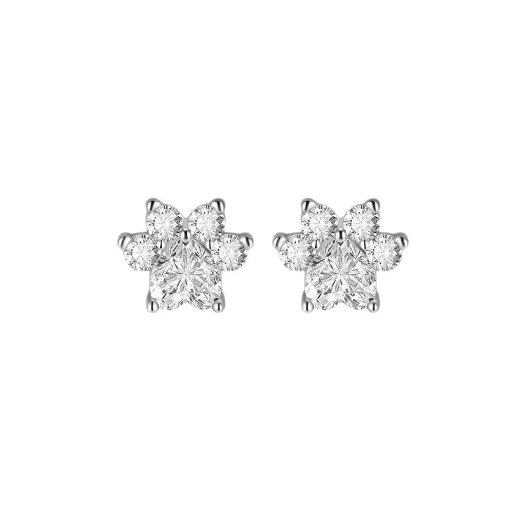 Medical Titanium Steel Diamond Cat-Claw Stud Earrings