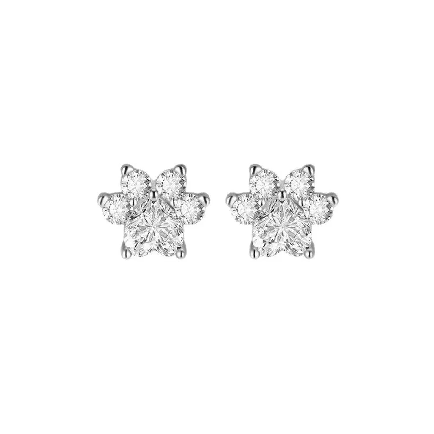 Medical Titanium Steel Diamond Cat-Claw Stud Earrings