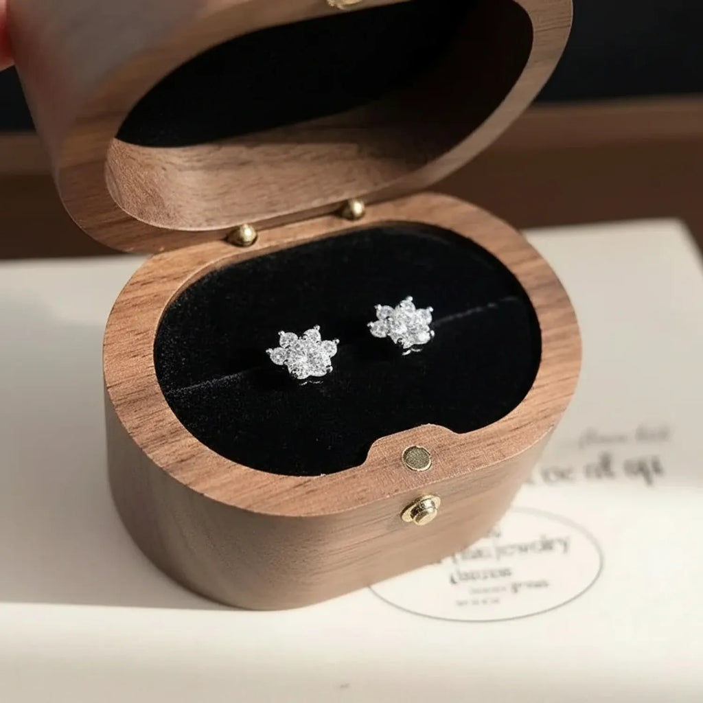 Medical Titanium Steel Diamond Cat-Claw Stud Earrings
