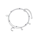 Meilong Yading S925 Silver Star & Moon Bracelet