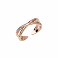 Minimalist Geometric Zircon Index Finger Ring — Rose Gold