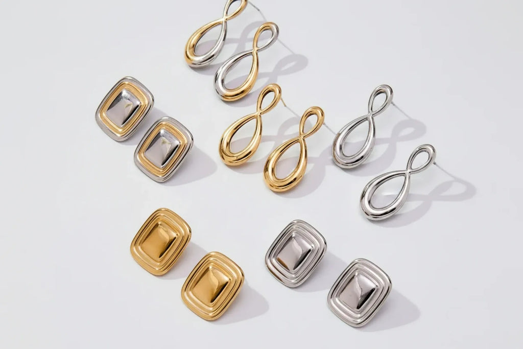 Minimalist Stainless Steel Geometric Earrings