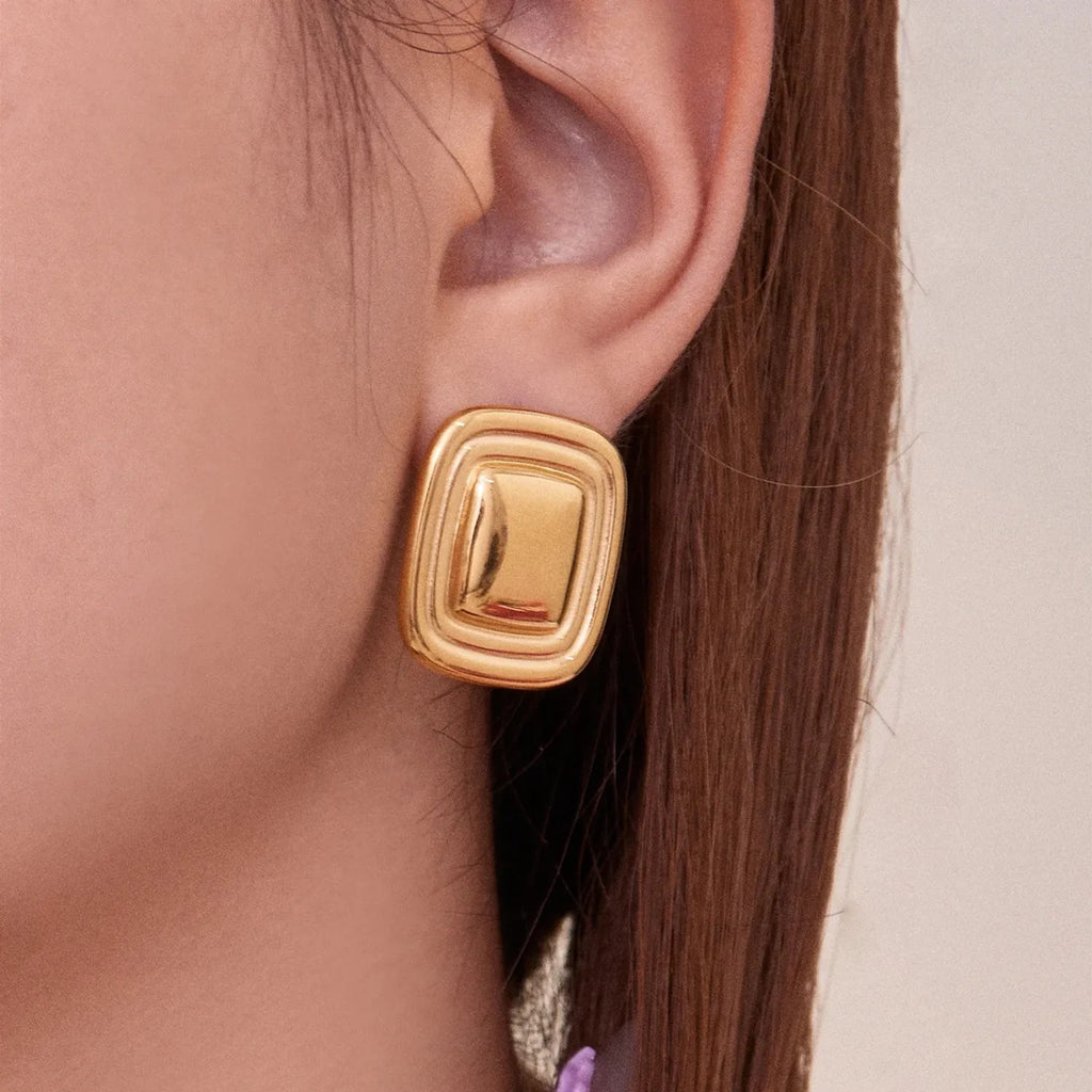Minimalist Stainless Steel Geometric Earrings