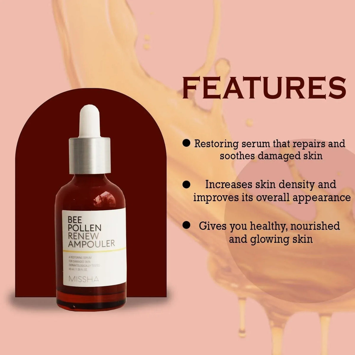 Missha — Missha Bee Pollen Renew Ampouler Face Serum 40ml - Korean Skin Care