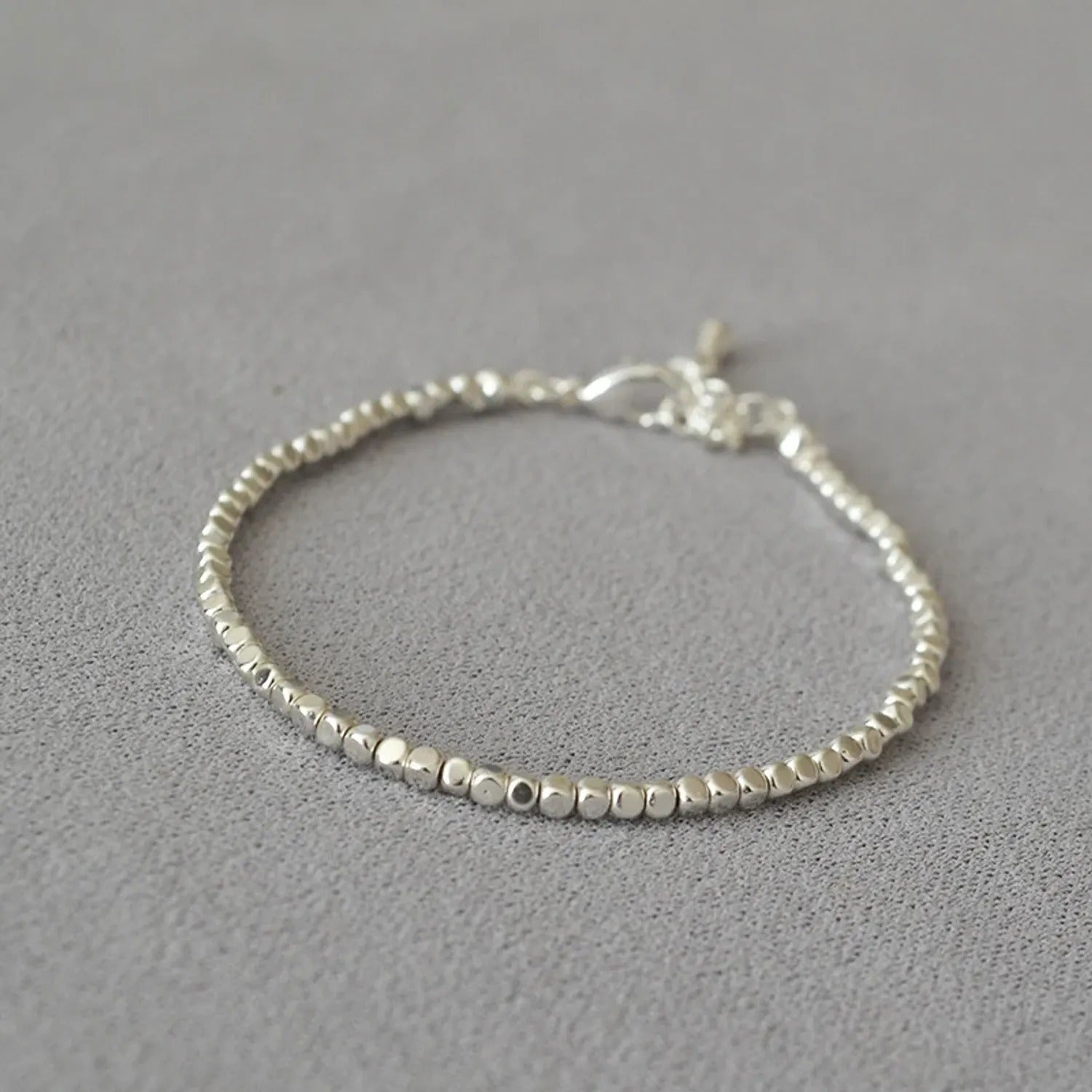 Miya Sophia Jewelry Silver Fragment Pearl Bracelet