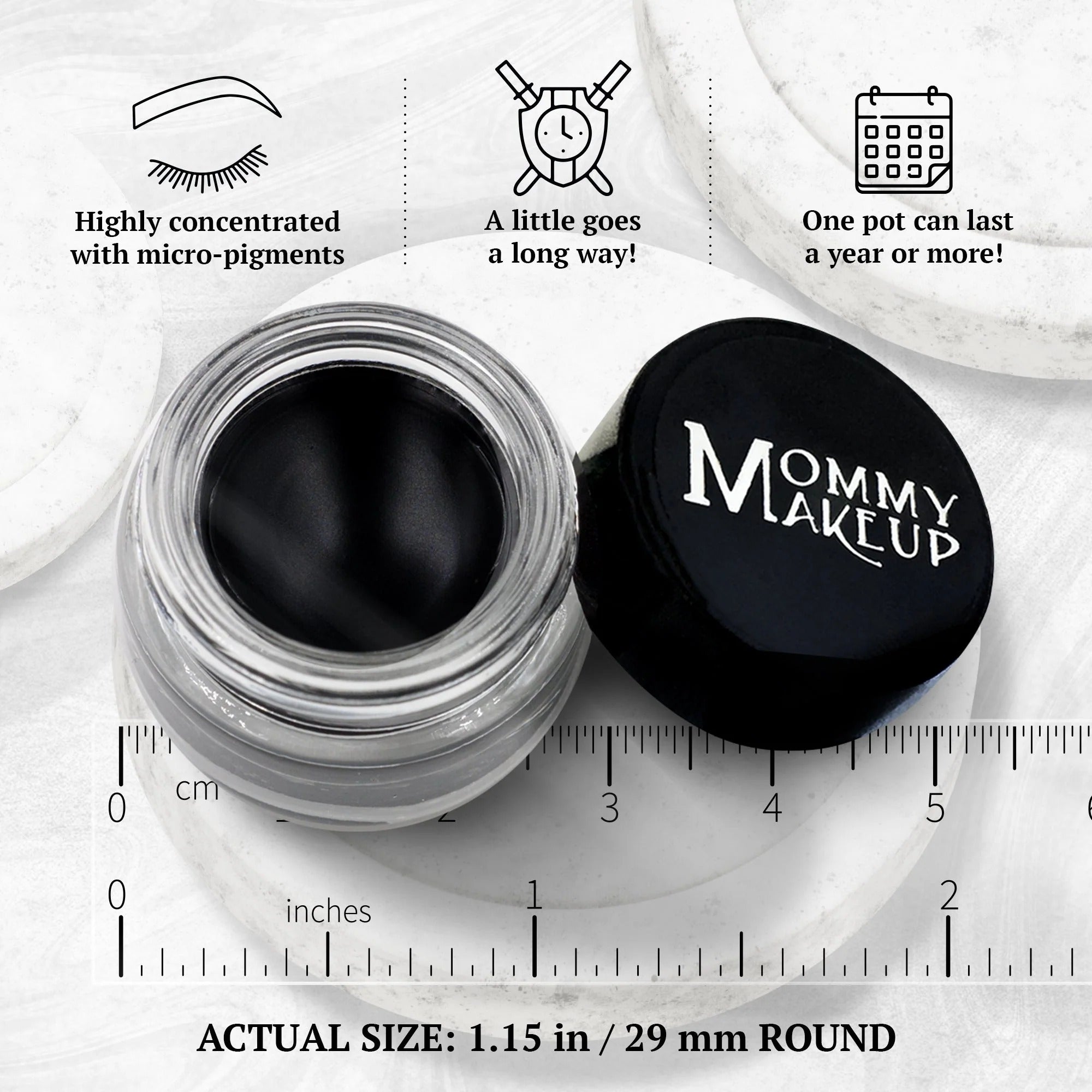 Mommy Makeup — Black Beauty Stay Put Waterproof Gel Eyeliner w/ Micropigments