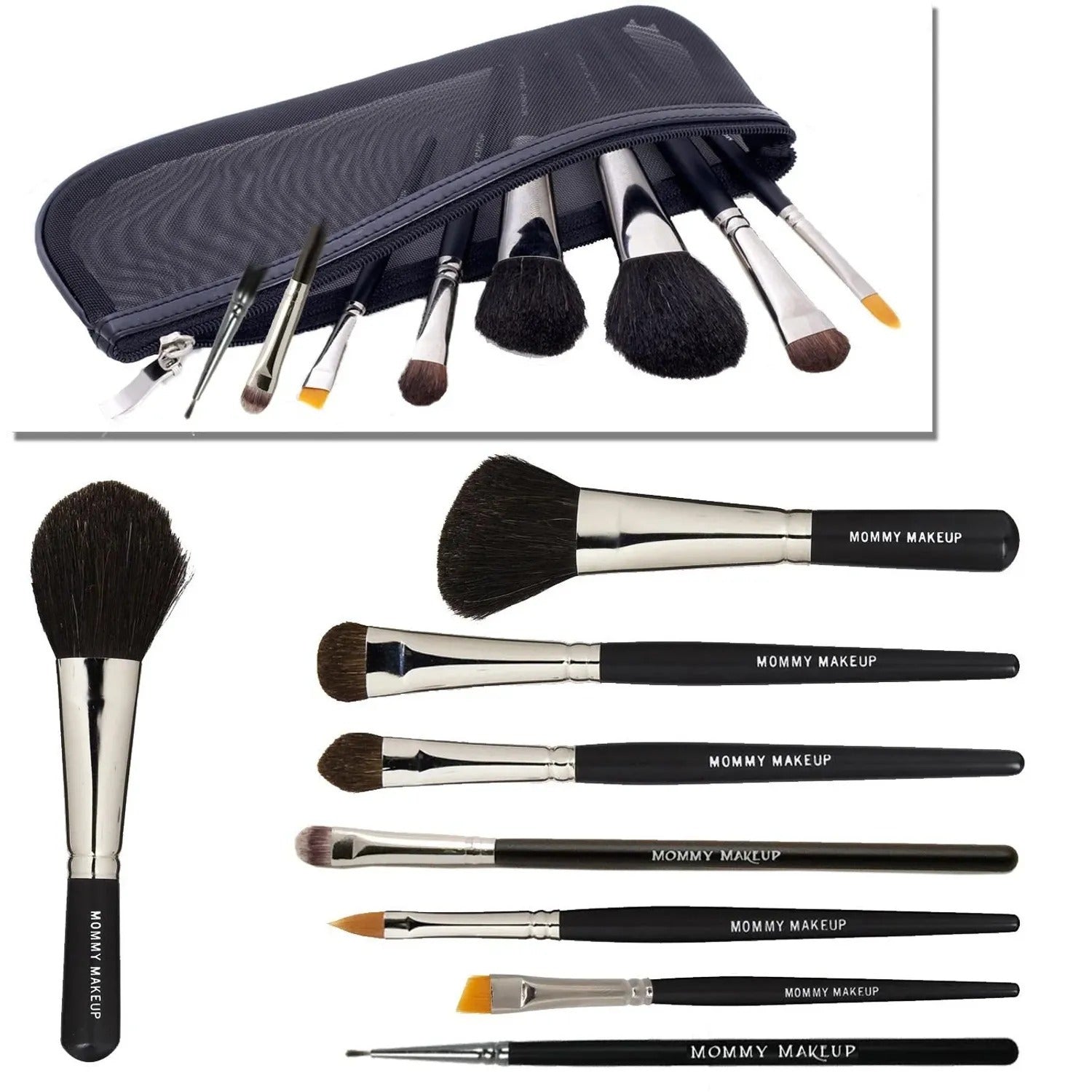 Mommy Makeup — Chic Mom Brush Kit | Artist Quality, Vegan, 9-Piece Set