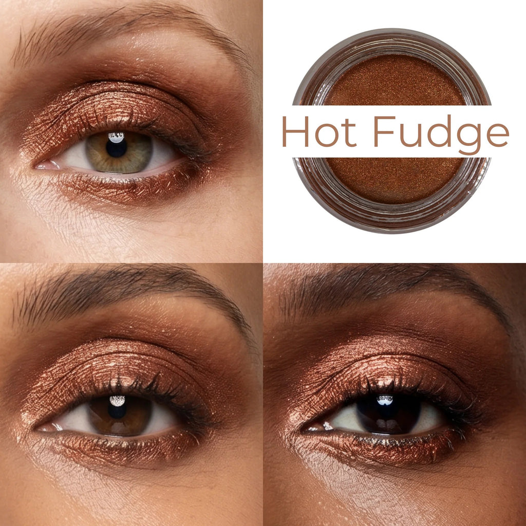 Mommy Makeup — Hot Fudge Any Wear Creme - A Waterproof Multi-tasking creme to powder product for eyes, cheeks & lips. Can be worn anywhere