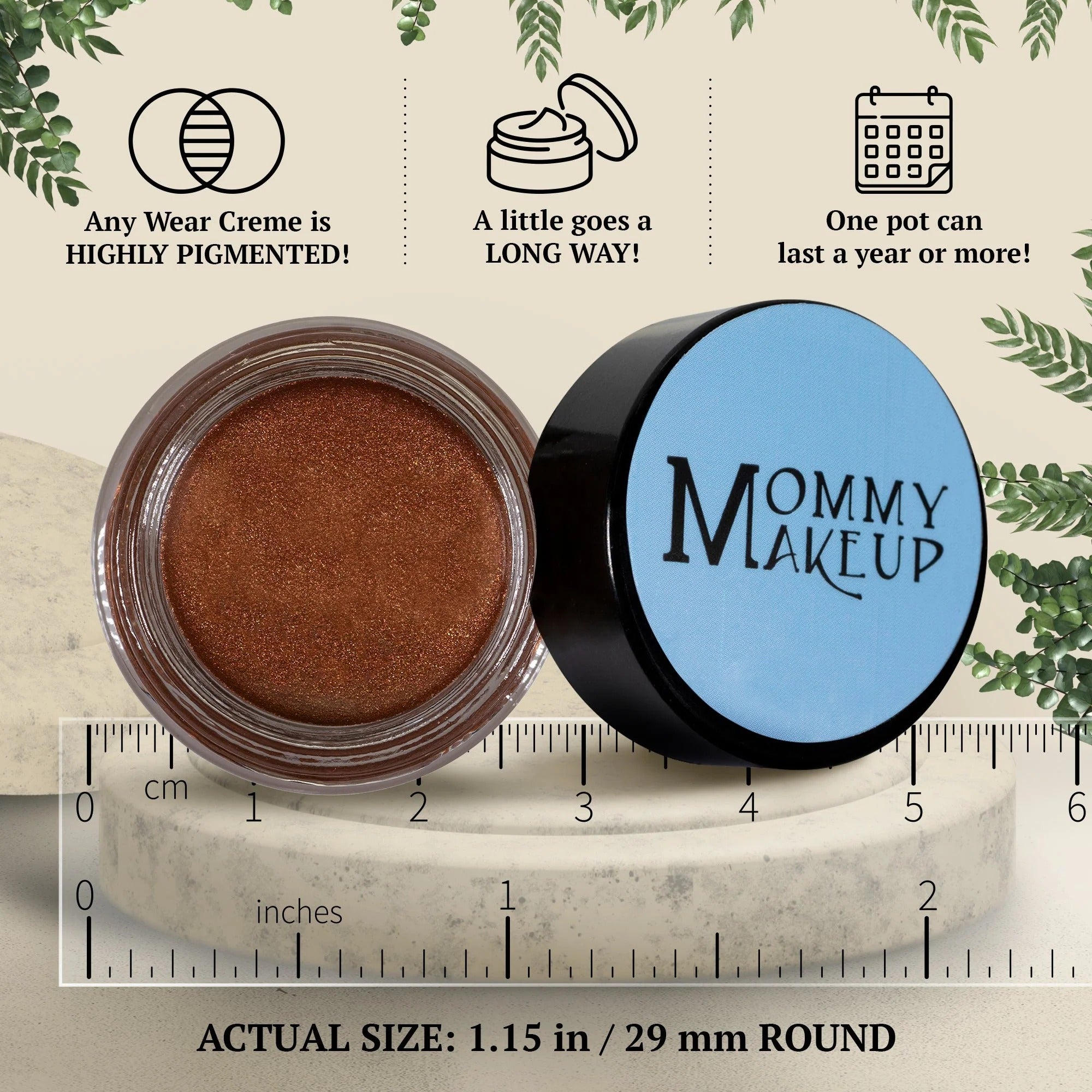 Mommy Makeup — Hot Fudge Any Wear Creme - A Waterproof Multi-tasking creme to powder product for eyes, cheeks & lips. Can be worn anywhere