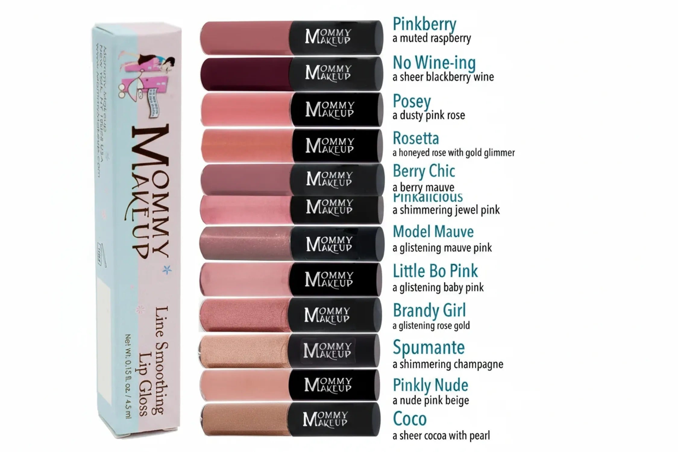 Mommy Makeup — Line Smoothing Lip Gloss | Paraben-free Plumping Gloss - Little Bo Pink