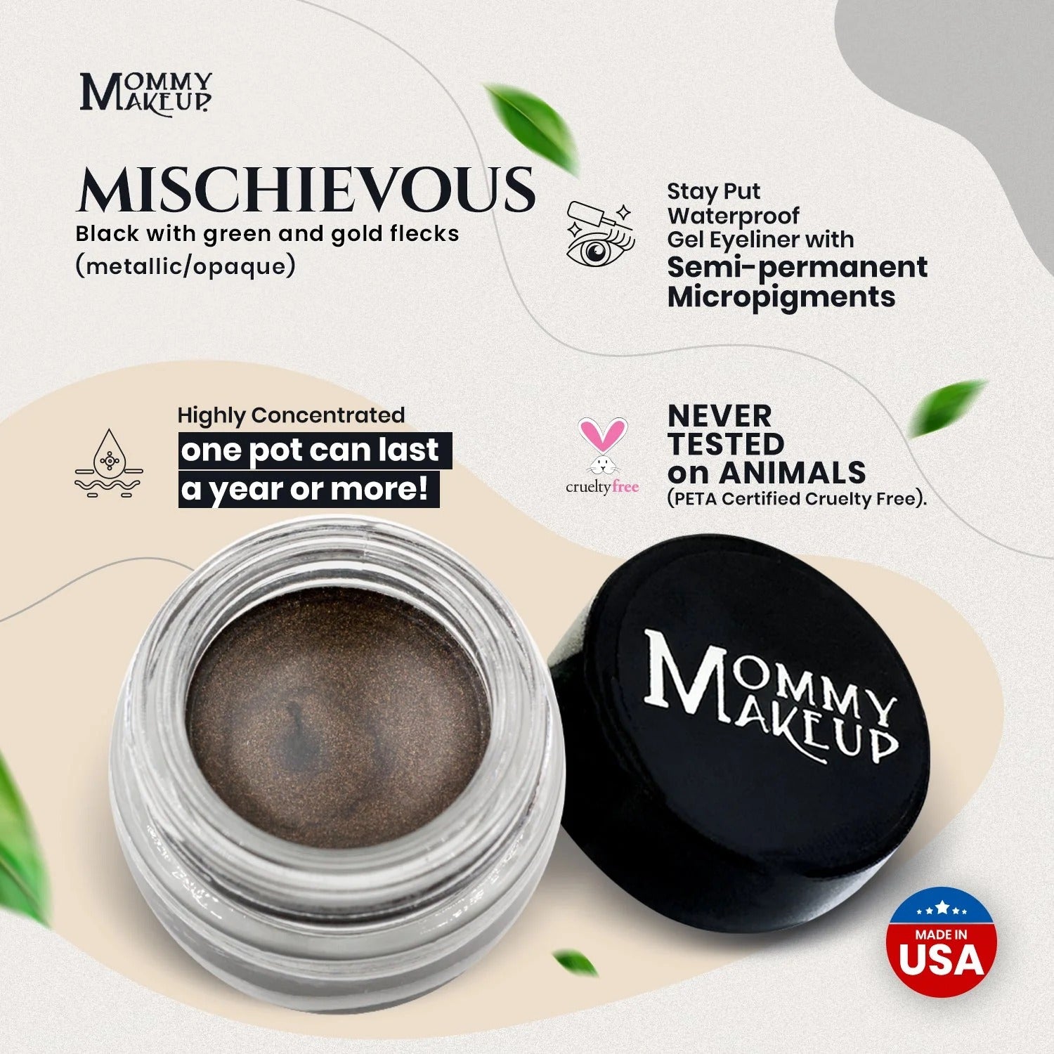 Mommy Makeup — Stay Put Waterproof Gel Eyeliner w/ Micropigments - Mischievous
