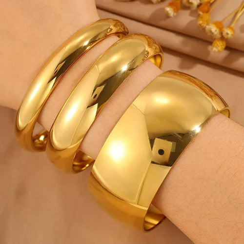Moms Non-fading Titanium Steel Bracelet Round Bangle