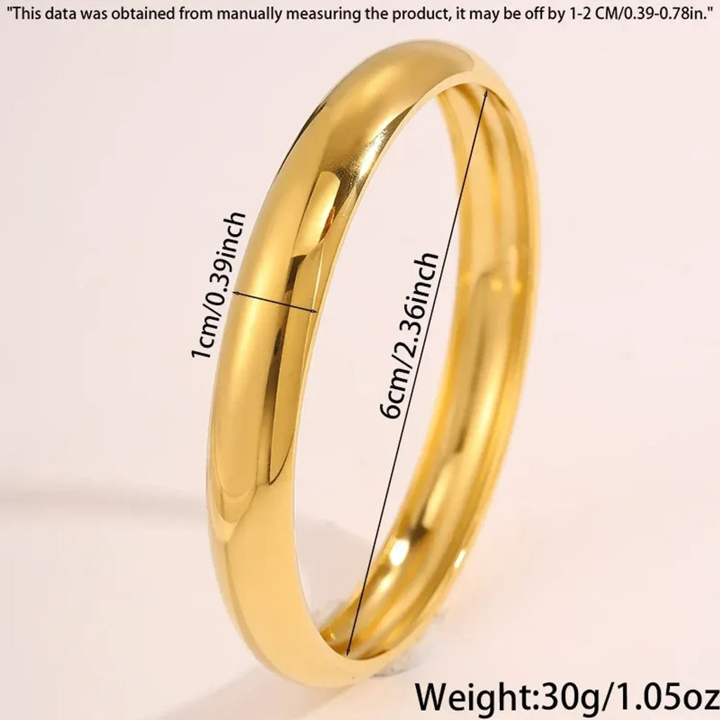 Moms Non-fading Titanium Steel Bracelet Round Bangle