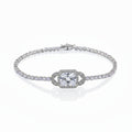 Moonso Princess Cut Zirconia Tennis Bracelet
