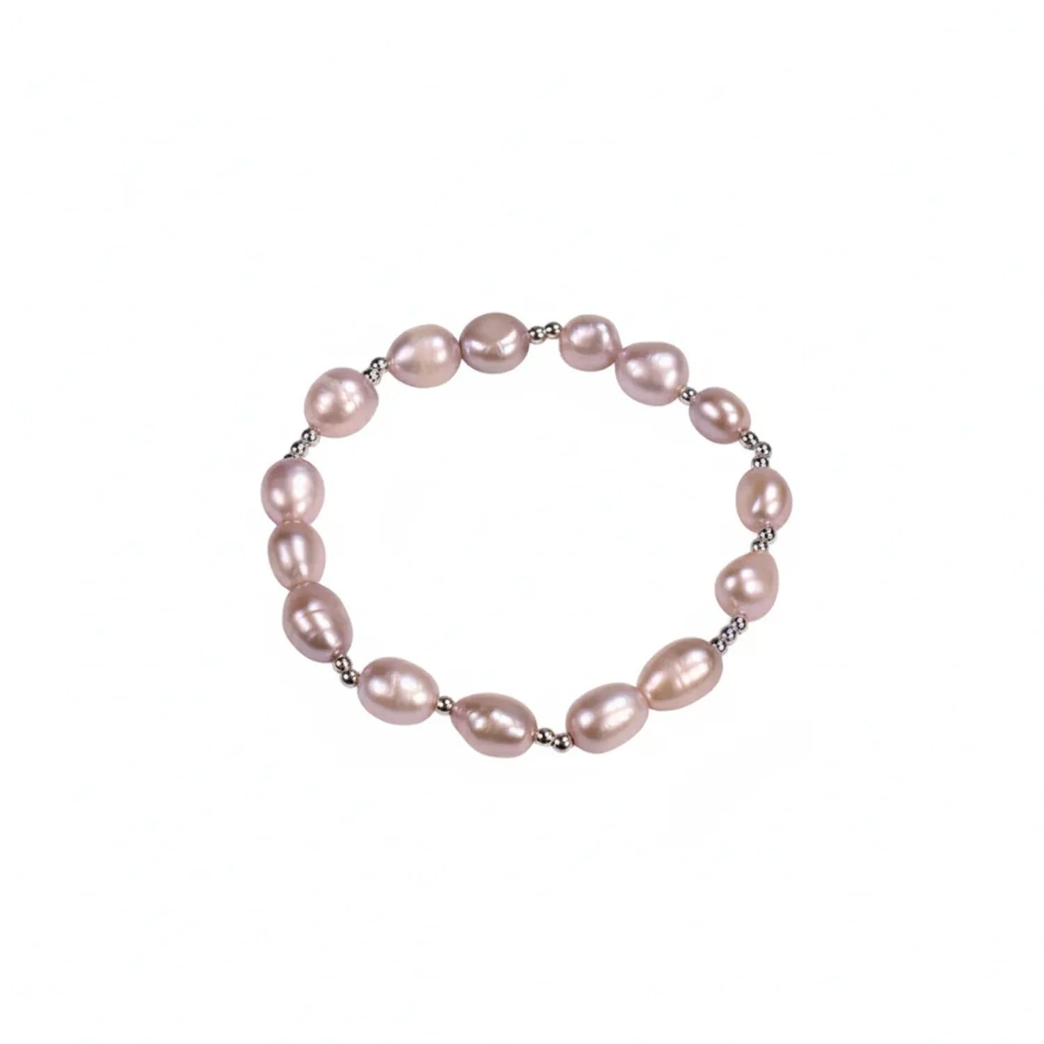 Natural Baroque Pearl Bracelet — Tahitian, Rose & Cream