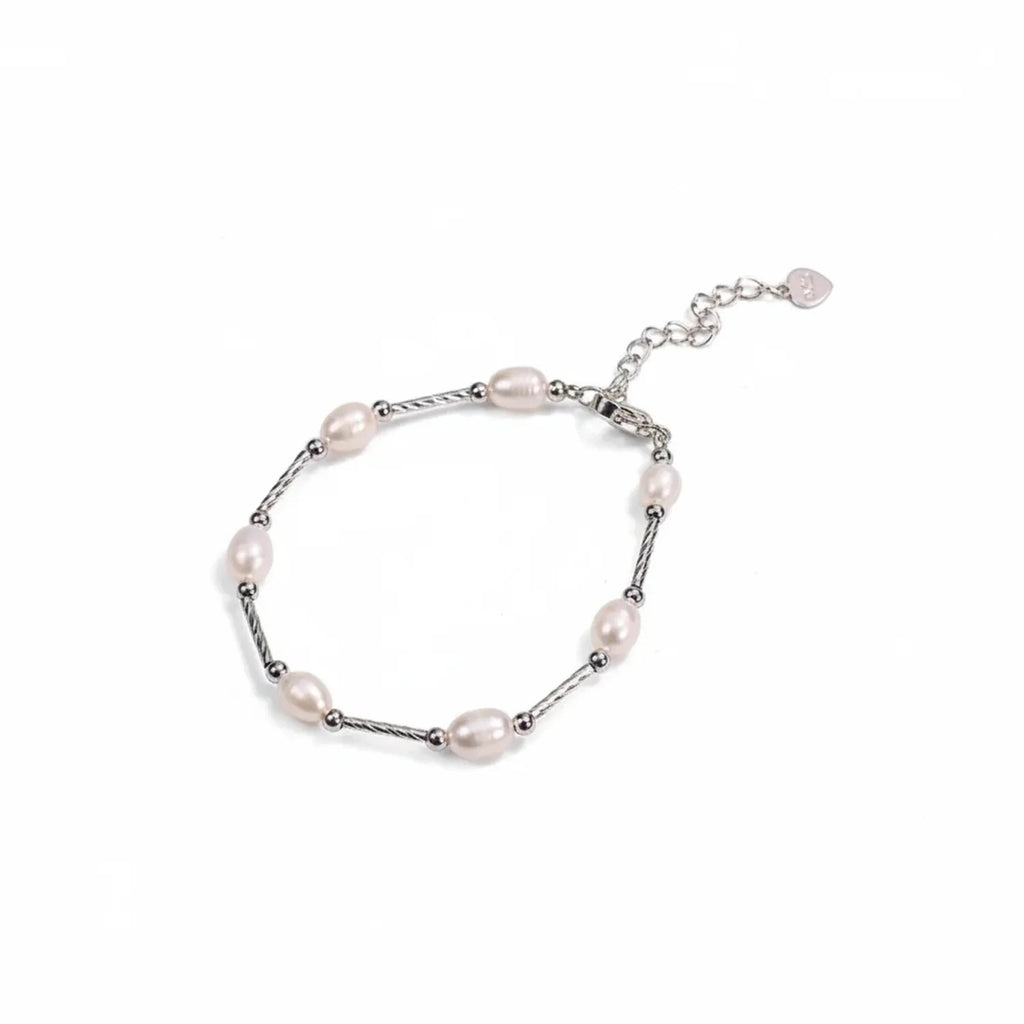 Natural Baroque Pearl Bracelet — Tahitian, Rose & Cream
