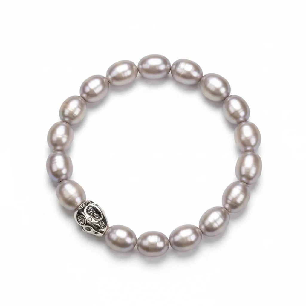 Natural Baroque Pearl Bracelet — Tahitian, Rose & Cream