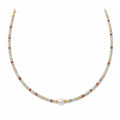 Natural Shoushan Stone Beaded Necklace