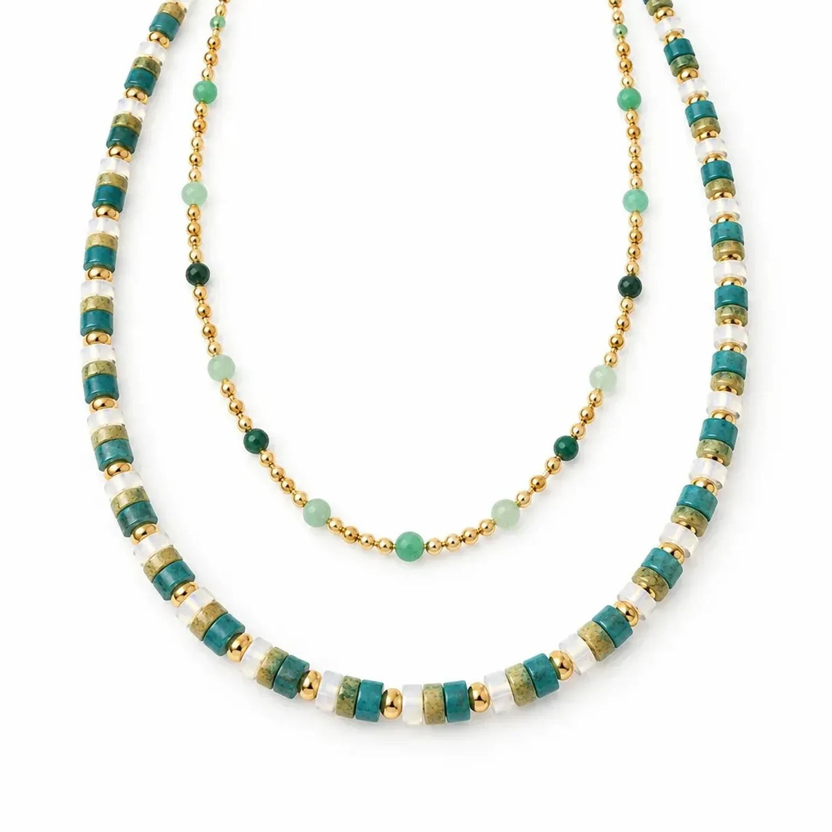 Natural Stone Beaded Collarbone Necklaces for Women