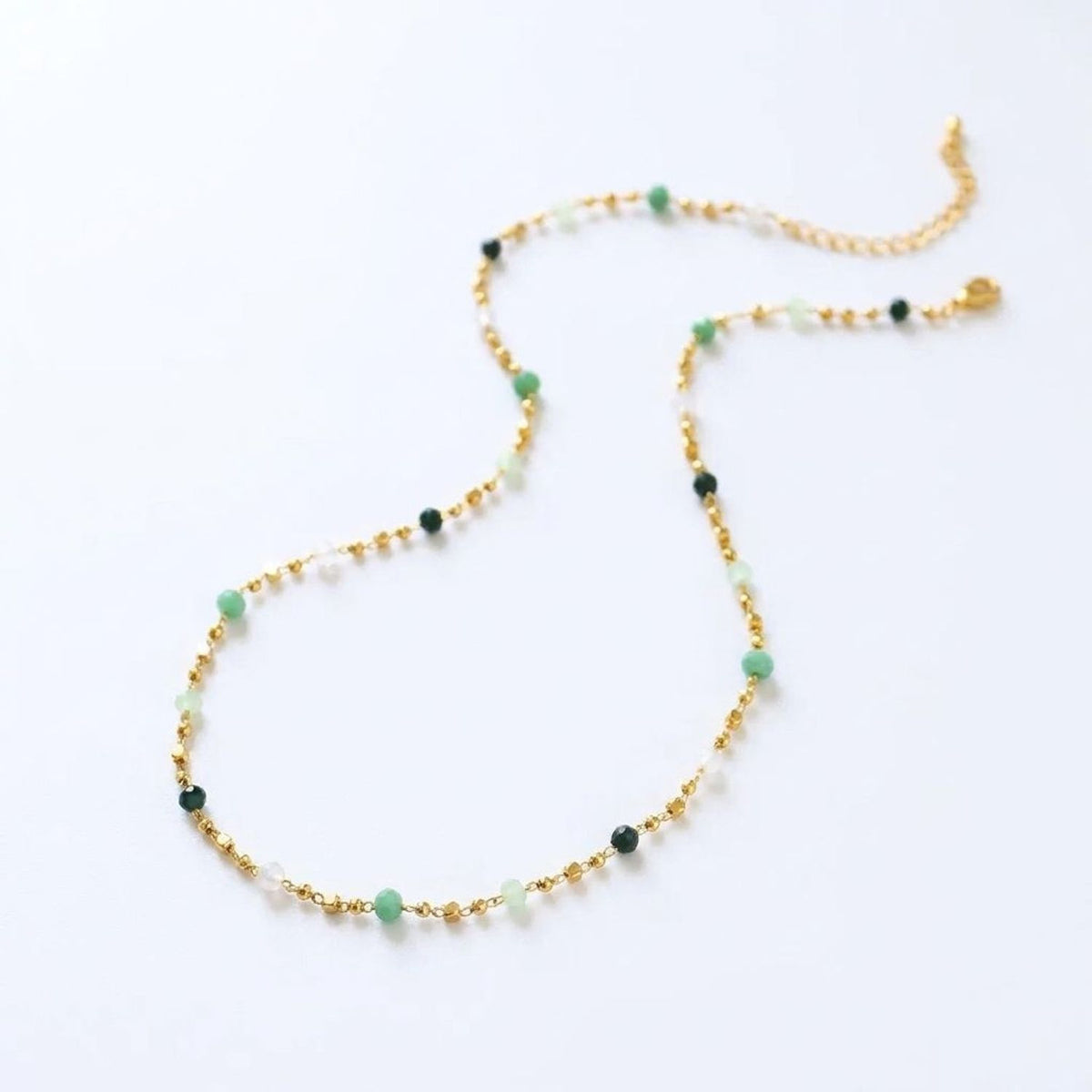 Natural Stone Beaded Collarbone Necklaces for Women