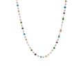 Natural Stone Color-Block Beaded Necklace for Women, Irregular Boho Strand