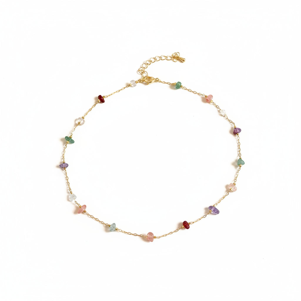 Natural Stone Color-Block Necklace
