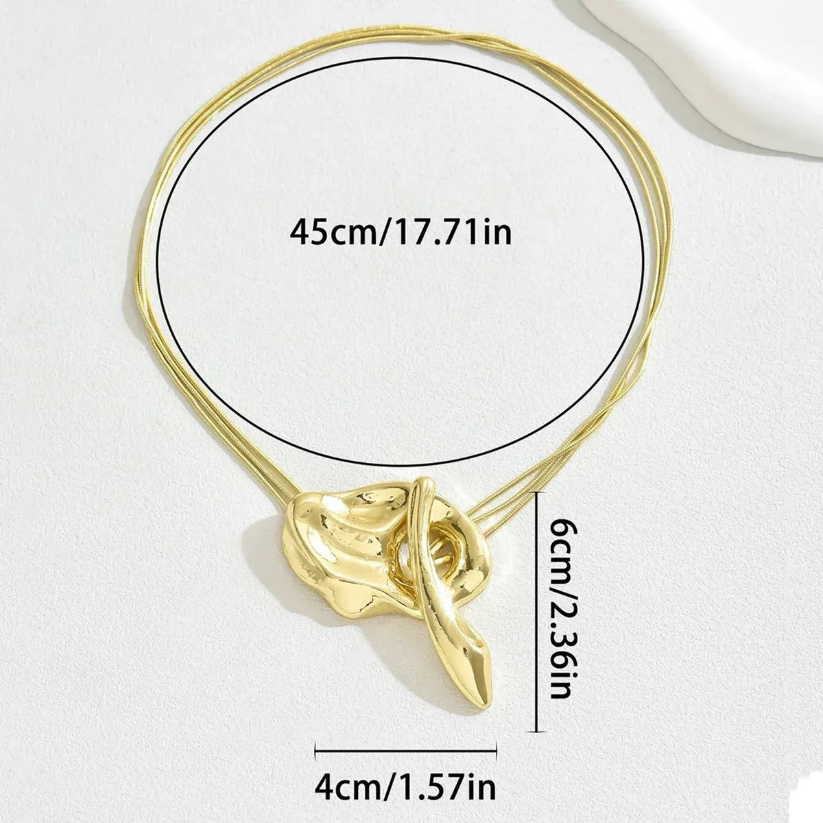 New Arrival Cross-border European American Women Necklace, Geometric Irregular Shape OT Buckle Long Clavicle Chain, Versatile Trendy Daily Neck Jewelry For Ladies