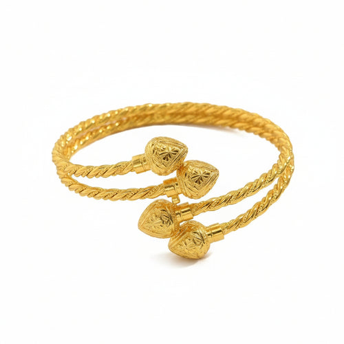 New Arrival Cross-border Light Luxury European American Women Hand Jewelry, Geometric Round Ball Design Premium Texture Cuff Bangle, Niche Versatile Daily Bracelet For Ladies