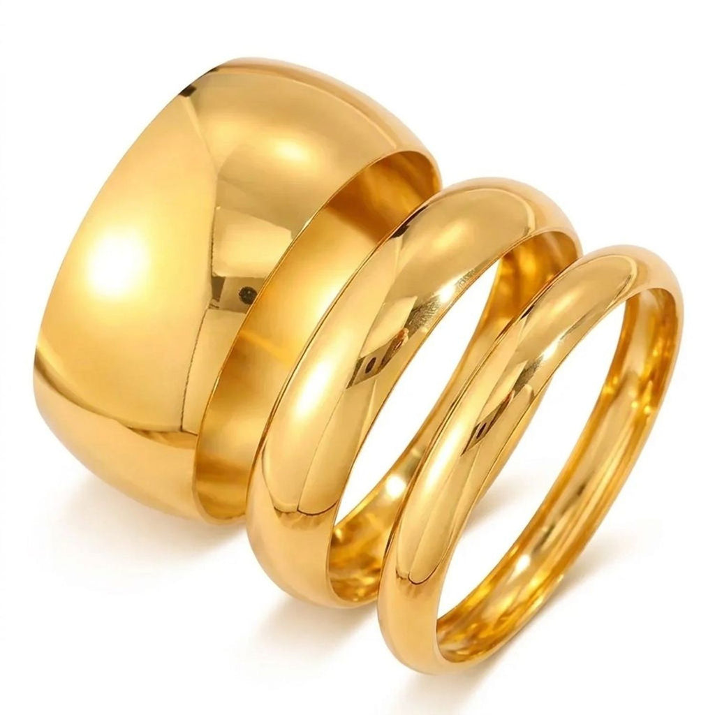 Non-Fading Gold Bracelets for Women - Titanium Steel Bangle Gold Jewelry