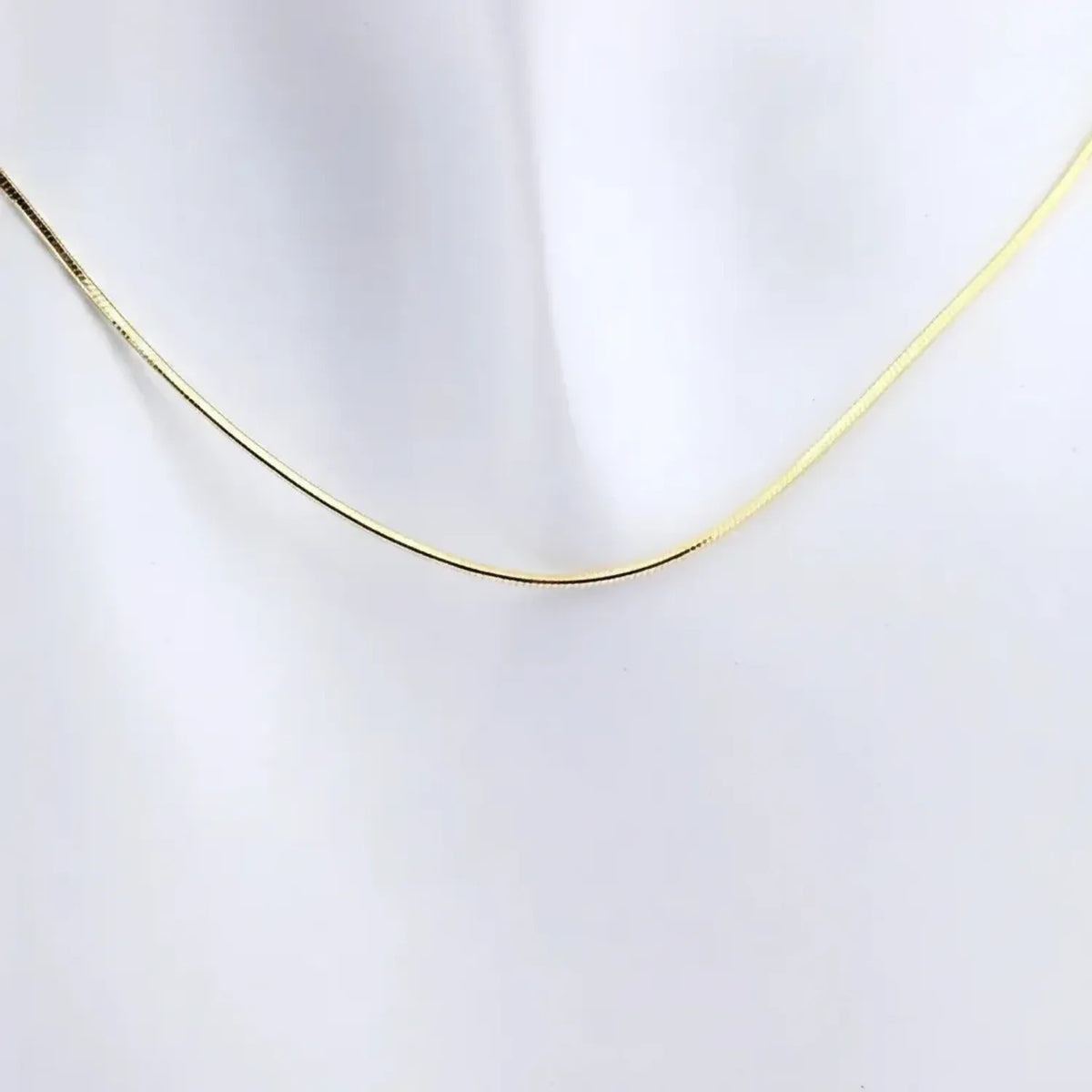 Octagonal Snake Chain Necklace - S925 Sterling Silver Gold Chain