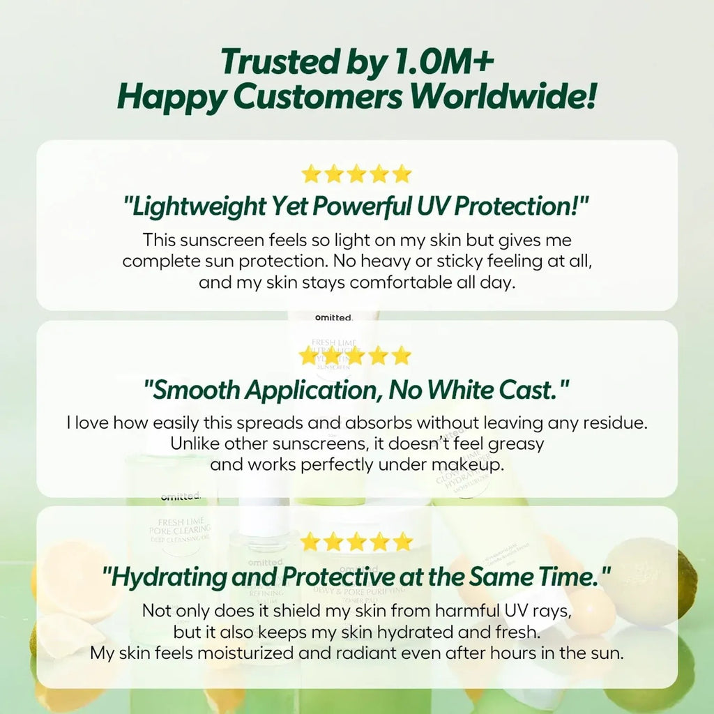 Omitted — Omitted Fresh Lime Ultra-Light Hydrating Sunscreen 50ml - Korean Skin Care