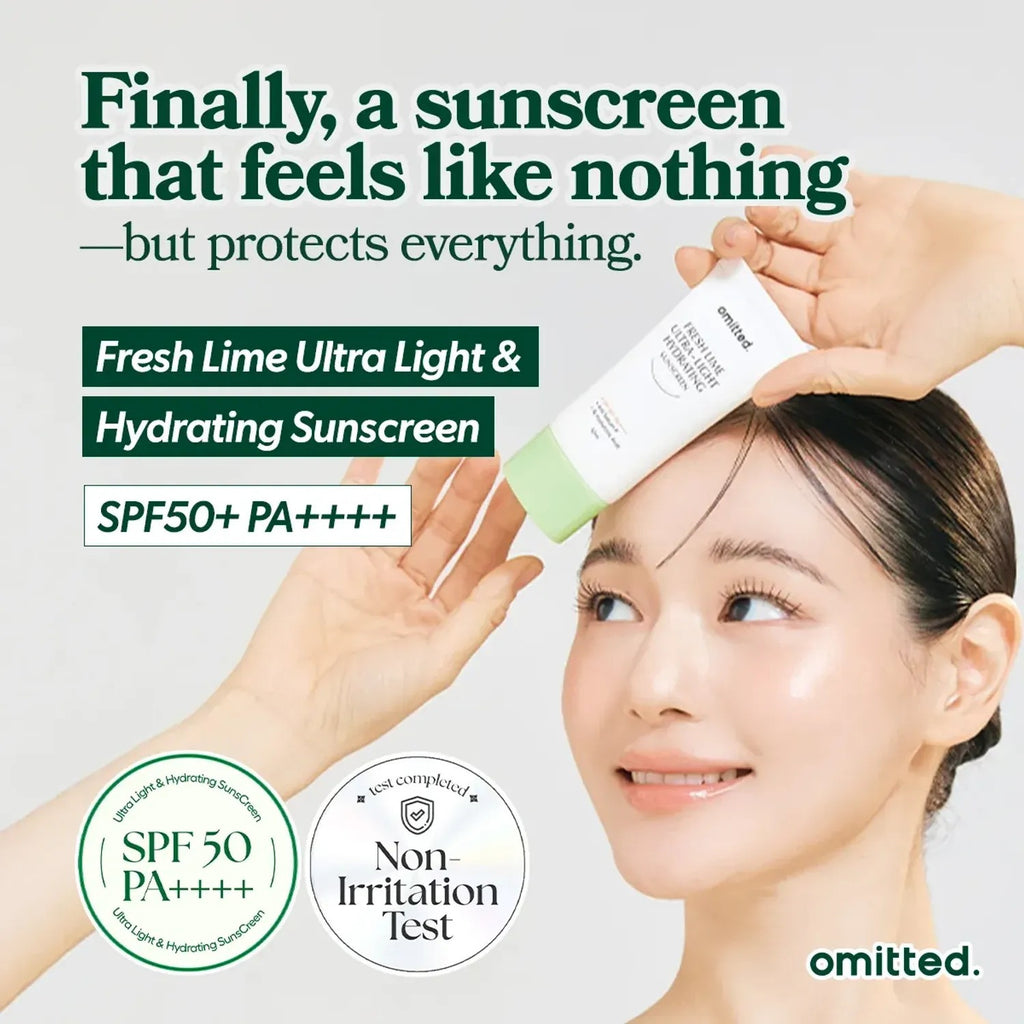 Omitted — Omitted Fresh Lime Ultra-Light Hydrating Sunscreen 50ml - Korean Skin Care