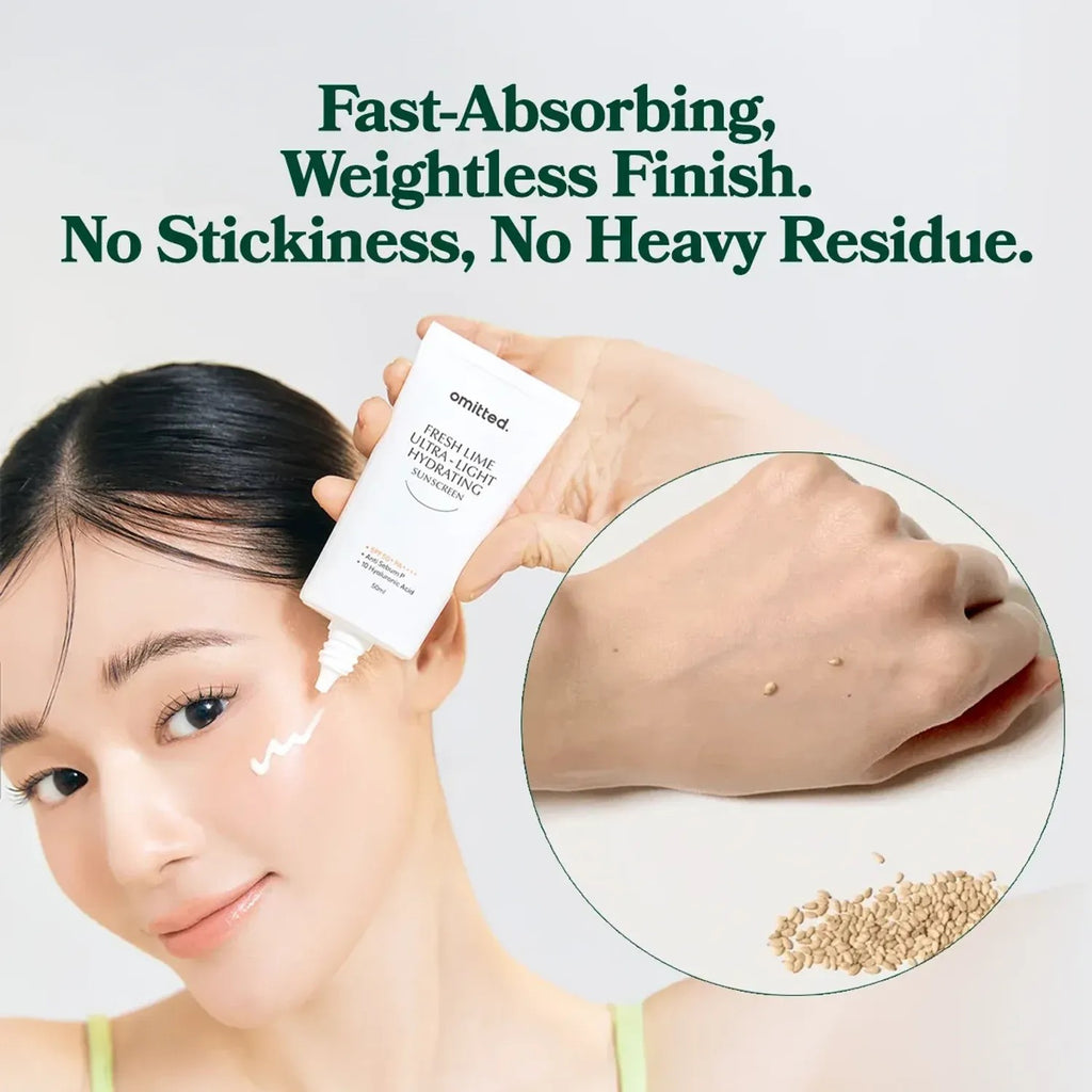 Omitted — Omitted Fresh Lime Ultra-Light Hydrating Sunscreen 50ml - Korean Skin Care