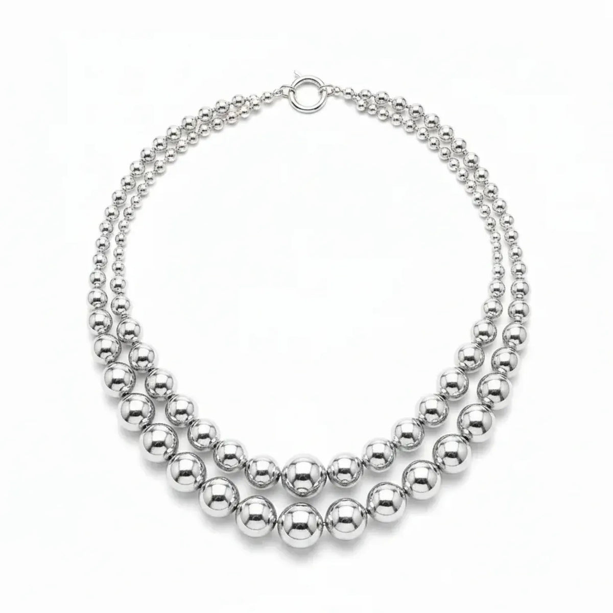 Oversized Faux Pearl Choker Necklace - Chunky Alloy Statement Jewelry for Women