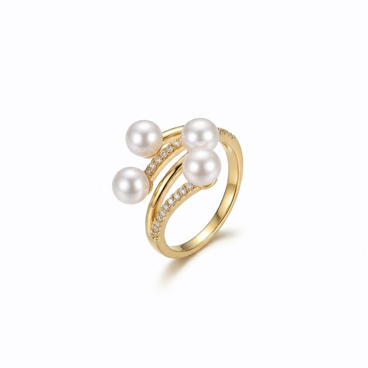 Pearl & Cubic Zirconia Classic Ring | Fashion Jewelry Ring