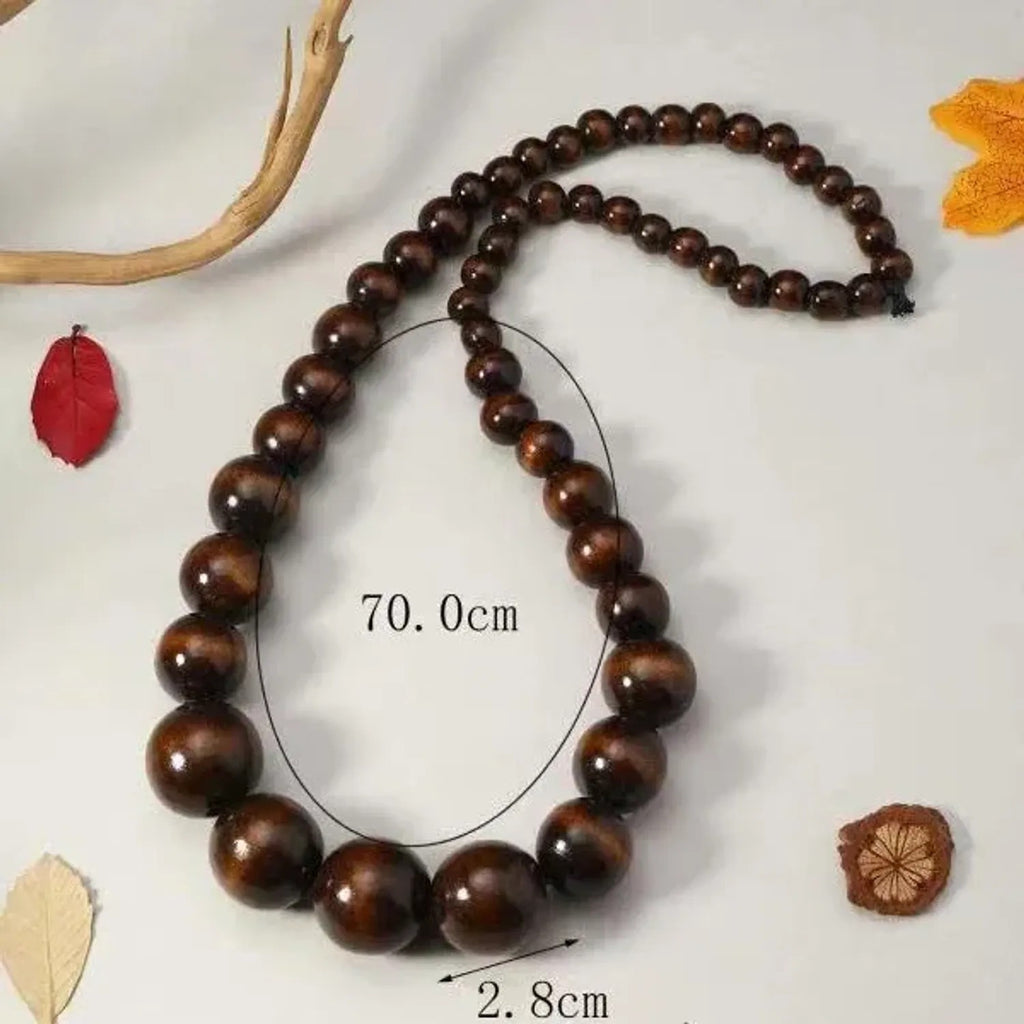 Bohemian coconut shell long sweater chain necklace - view 11