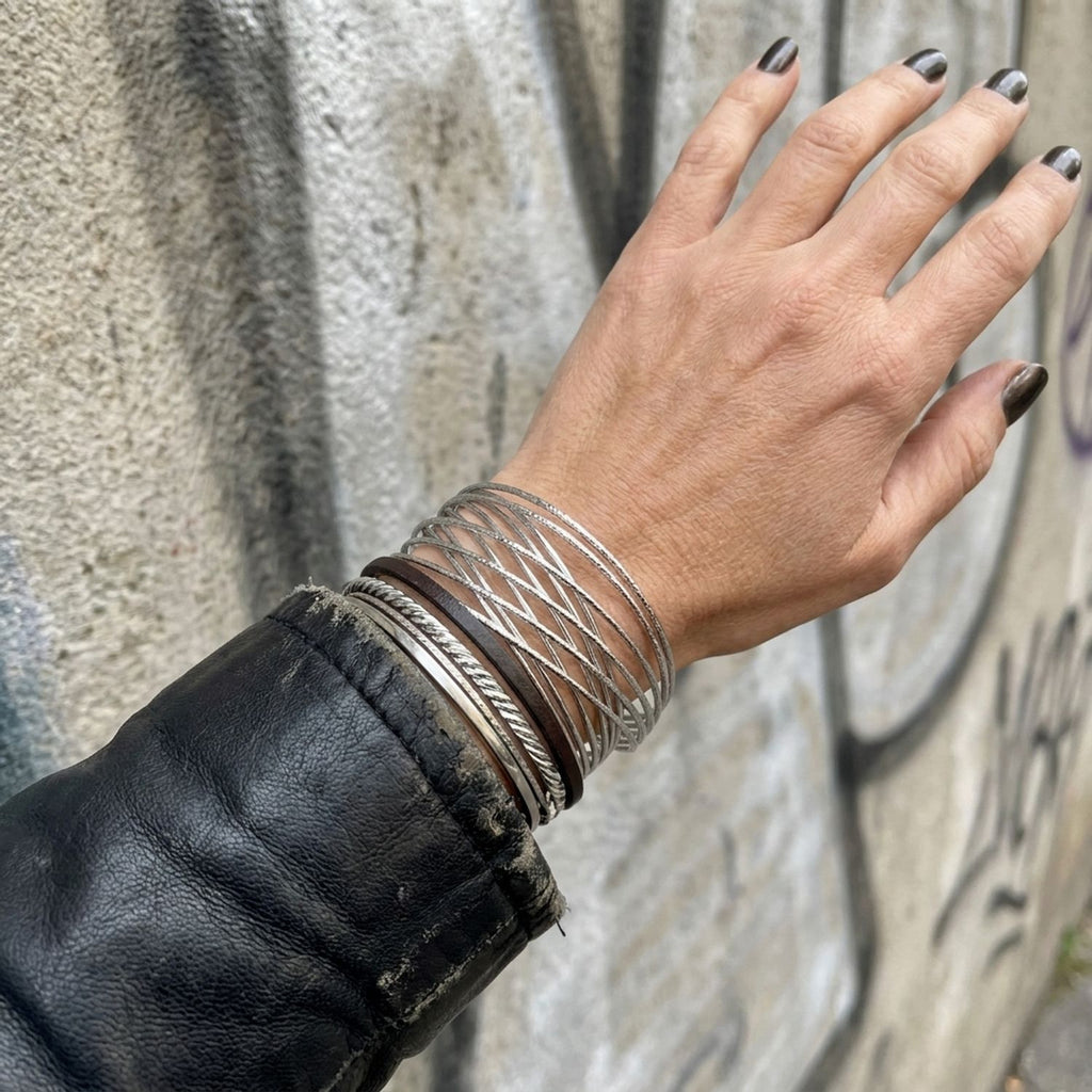 Punk Alloy Statement Bracelet – Bold Personalized Style — lifestyle