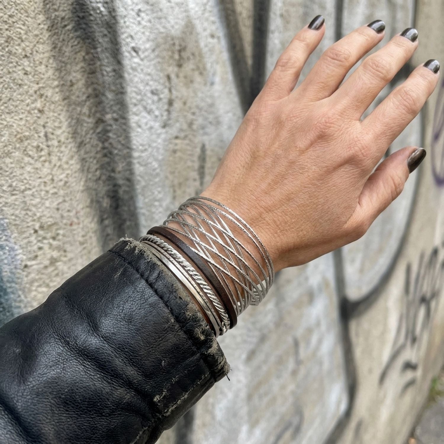 Punk Alloy Statement Bracelet – Bold Personalized Style — lifestyle