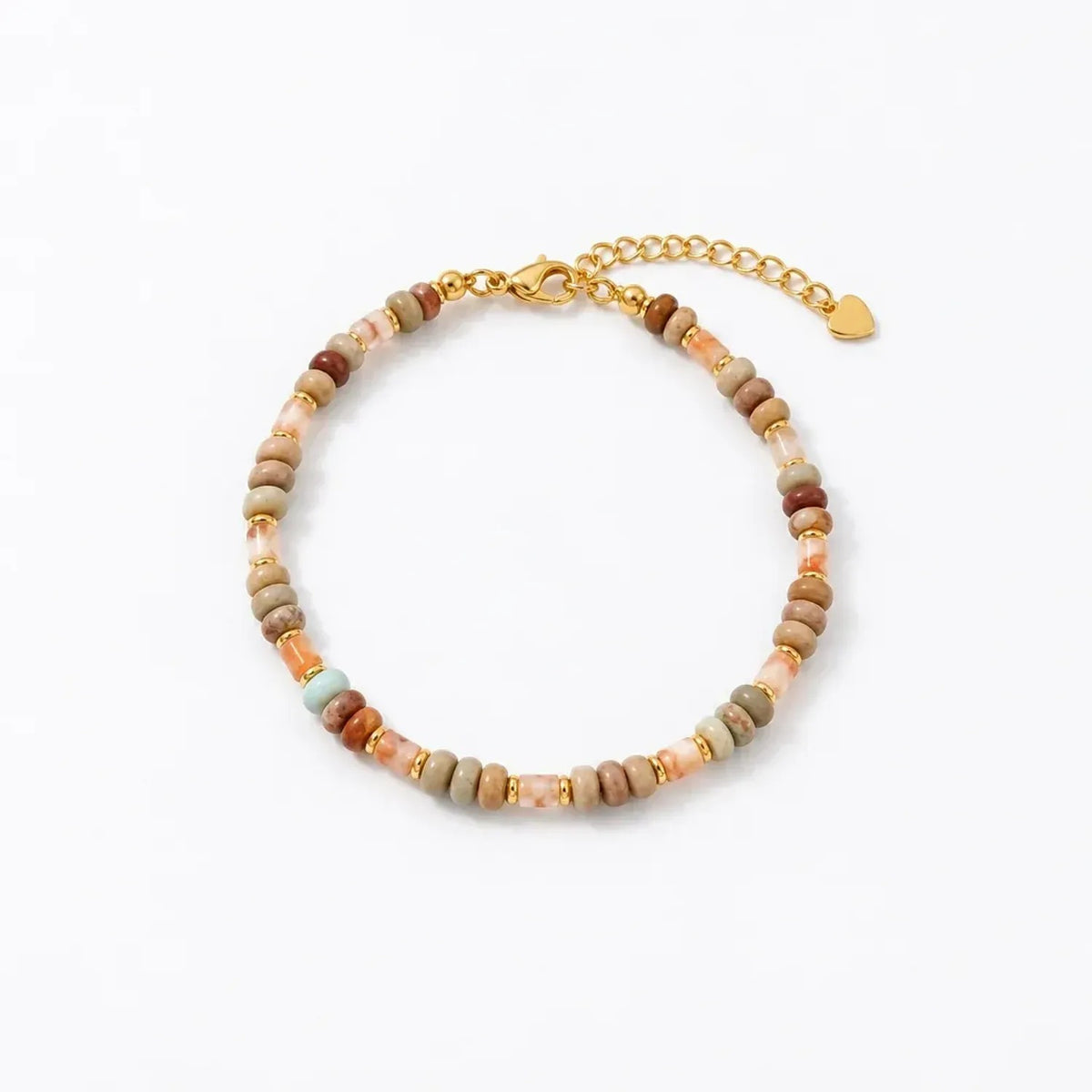 Retro Natural Stone Beaded Layered Collarbone Necklace for Women