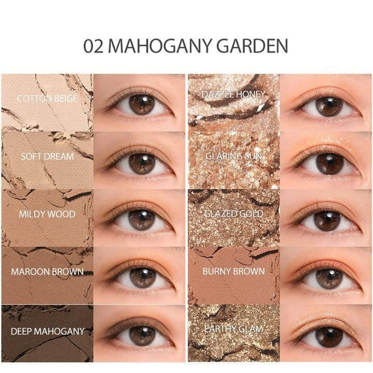 ROMAND — ROMAND Better Than Palette 10-Shade Eyeshadow #02 Mahogany Garden 7.5g