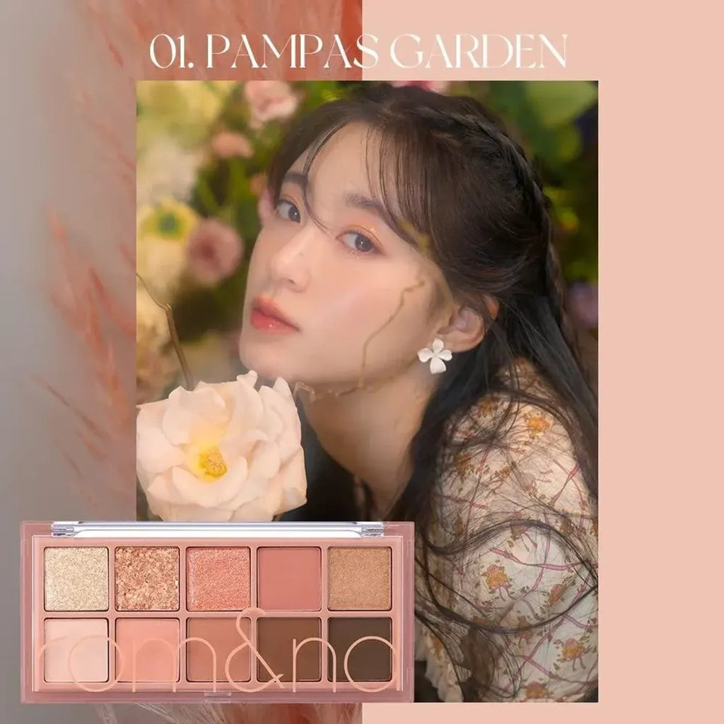 ROMAND — ROMAND Better Than Palette 6g 01 Pampas Garden Matte & Glitter Eye Shadow